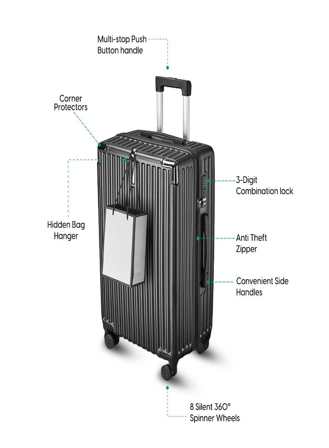 KAIROS Durable Polypropylene luggagetrolley Bag with 360 Degree Silent Wheels, Anti-Theft Zipper, Corner Protectors, and 3-Digit Smart Lock for Secure Travel Mate Luggage Travel Mate Luggage (75 CM) - Image 2